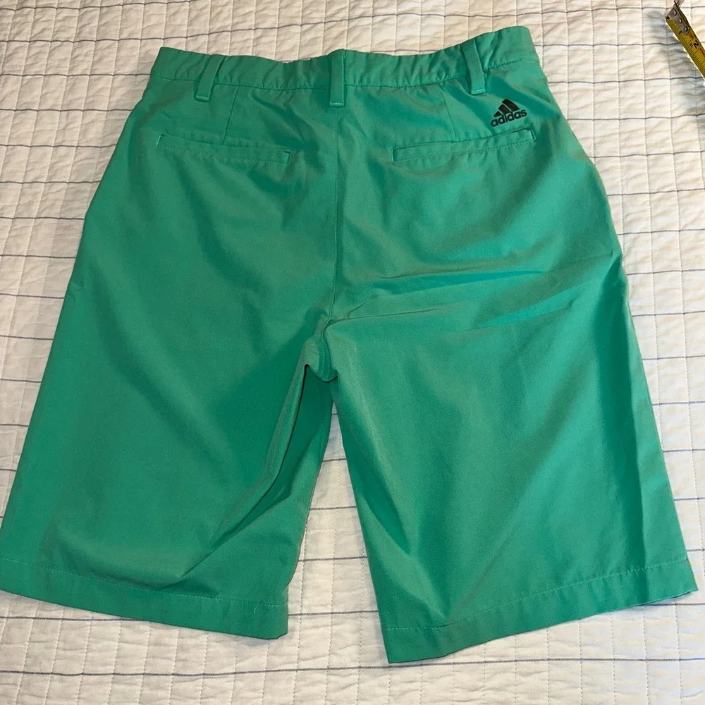 Adidas Golf Shorts Mens 30 Green Flat Front‎ Performance Stretch Activewear